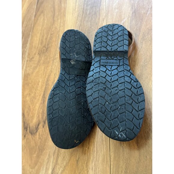 Albertini Avarca Sandals  Leather Peep Toe Brown Size 40 - Picture 2 of 6